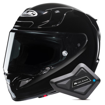 Casque Integral HJC RPHA 12 Black + Kit Bluetooth BT Mini