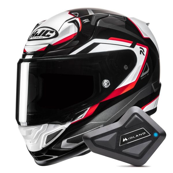 Casque Integral HJC RPHA 12 Brels MC1 + Kit Bluetooth BT Mini