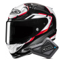Casque Integral HJC RPHA 12 Brels MC1 + Kit Bluetooth BT Mini