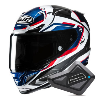 Casque Integral HJC RPHA 12 Brels MC21 + Kit Bluetooth BT Mini
