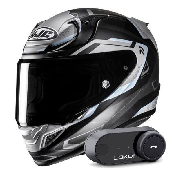 Casque Integral HJC RPHA 12 Brels MC5SF + Kit Bluetooth Lokui K30