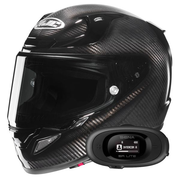Casque Integral HJC RPHA 12 Carbon Black+ Kit bluetooth 5R Lite Solo Casque Integral HJC RPHA 12 Carbon Black+ Kit bluetooth 5R Lite Solo