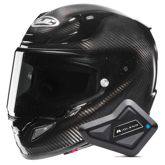 Casque Integral HJC RPHA 12 Carbon Black + Kit Bluetooth BT Mini