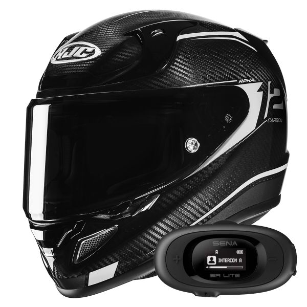 Casque Integral HJC RPHA 12 Carbon Keres MC5 + Kit bluetooth 5R Lite Solo