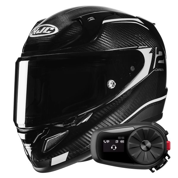 Casque Integral HJC RPHA 12 Carbon Keres MC5 + Kit Bluetooth 5S Solo