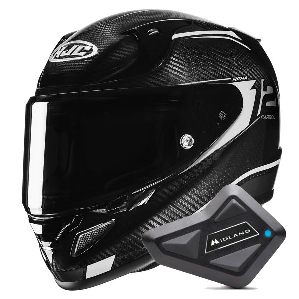 Casque Integral HJC RPHA 12 Carbon Keres MC5 + Kit Bluetooth BT Mini