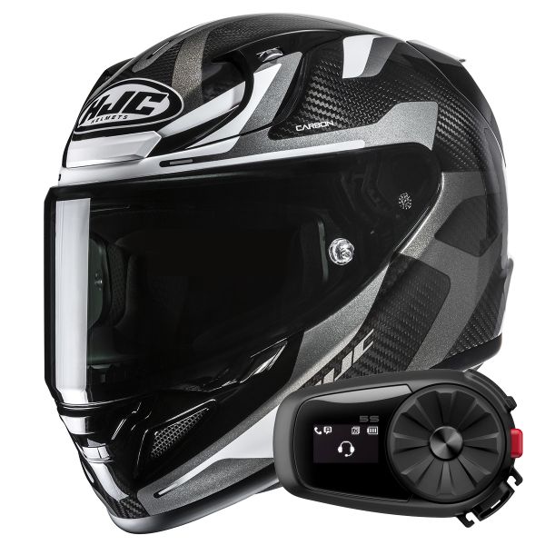 Casque Integral HJC RPHA 12 Carbon Xentra MC5 + Kit Bluetooth 5S Solo