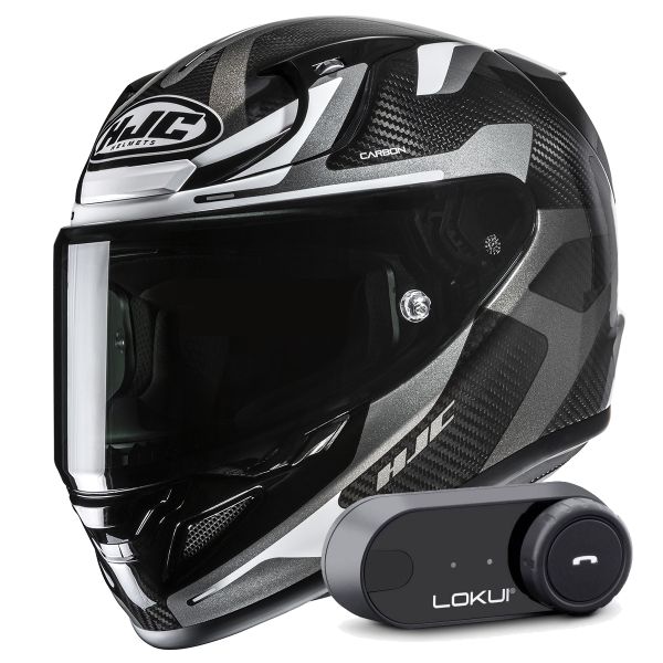 Casque Integral HJC RPHA 12 Carbon Xentra MC5 + Kit Bluetooth Lokui K30