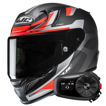 Casque Integral HJC RPHA 12 Carbon Xentra MC6HSF + Kit Bluetooth 5S Solo Casque Integral HJC RPHA 12 Carbon Xentra MC6HSF + Kit Bluetooth 5S Solo