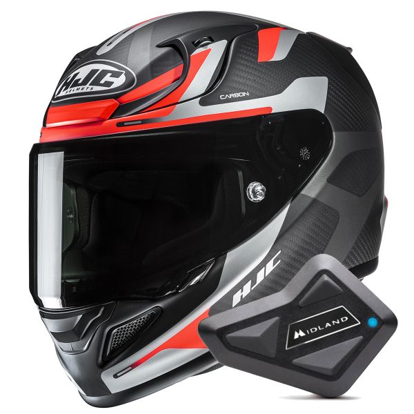 Casque Integral HJC RPHA 12 Carbon Xentra MC6HSF + Kit Bluetooth BT Mini