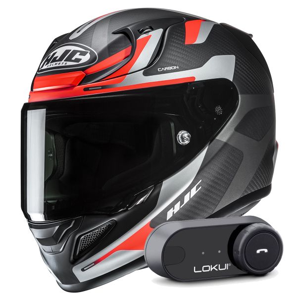 Casque Integral HJC RPHA 12 Carbon Xentra MC6HSF + Kit Bluetooth Lokui K30