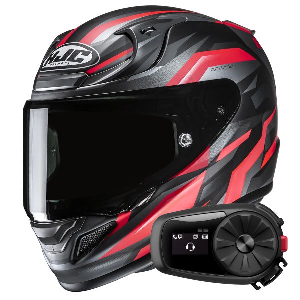 Casque Integral HJC RPHA 12 Dravix MC1SF + Kit Bluetooth 5S Solo