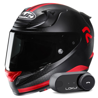 Casque Integral HJC RPHA 12 Enoth MC1SF + Kit Bluetooth Lokui K30