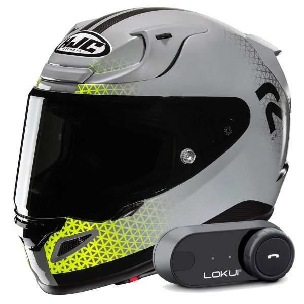 Casque Integral HJC RPHA 12 Enoth MC3H + Kit Bluetooth Lokui K30