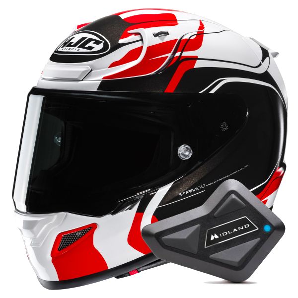 Casque Integral HJC RPHA 12 Lawin MC1 + Kit Bluetooth BT Mini