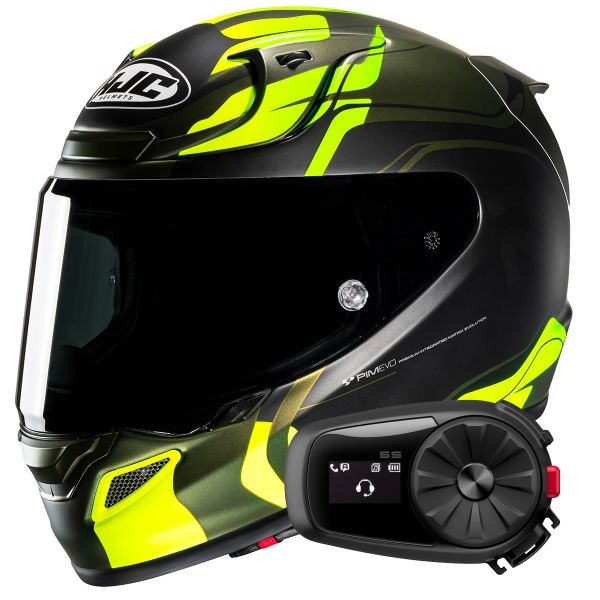 Casque Integral HJC RPHA 12 Lawin MC4SF + Kit Bluetooth 5S Solo