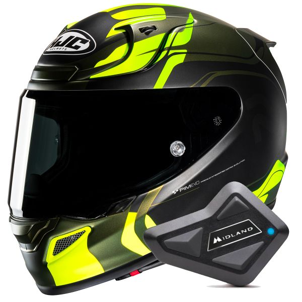 Casque Integral HJC RPHA 12 Lawin MC4SF + Kit Bluetooth BT Mini