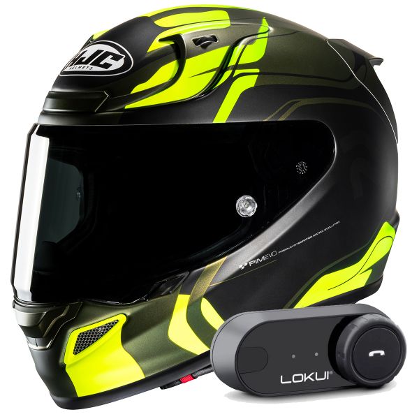Casque Integral HJC RPHA 12 Lawin MC4SF + Kit Bluetooth Lokui K30