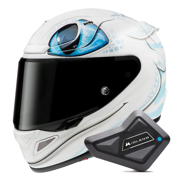 Casque Integral HJC RPHA 12 Light Fury Universal MC2 + Kit Bluetooth BT Mini Casque Integral HJC RPHA 12 Light Fury Universal MC2 + Kit Bluetooth BT Mini