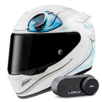 Casque Integral HJC RPHA 12 Light Fury Universal MC2 + Kit Bluetooth Lokui K30