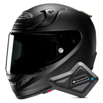 Casque Integral HJC RPHA 12 Matte Black + Kit Bluetooth BT Mini