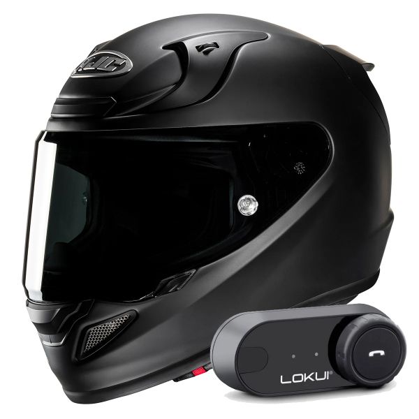 Casque Integral HJC RPHA 12 Matte Black + Kit Bluetooth Lokui K30 Casque Integral HJC RPHA 12 Matte Black + Kit Bluetooth Lokui K30