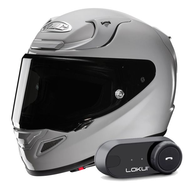 Casque Integral HJC RPHA 12 N. Grey + Kit Bluetooth Lokui K30