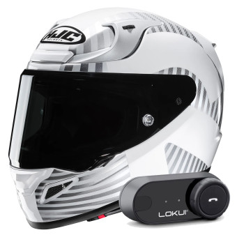 Casque Integral HJC RPHA 12 Ottin MC10 + Kit Bluetooth Lokui K30