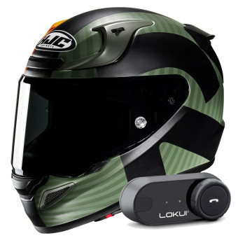 Casque Integral HJC RPHA 12 Ottin MC47SF + Kit Bluetooth Lokui K30