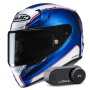 Casque Integral HJC RPHA 12 Respon MC2 + Kit Bluetooth Lokui K30