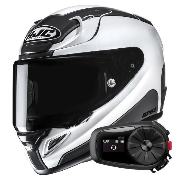Casque Integral HJC RPHA 12 Respon MC5 + Kit Bluetooth 5S Solo