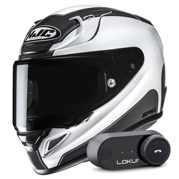 Casque Integral HJC RPHA 12 Respon MC5 + Kit Bluetooth Lokui K30