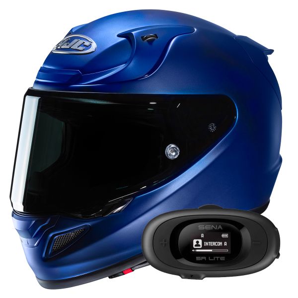 Casque Integral HJC RPHA 12 Semi Flat Metalic Blue+ Kit bluetooth 5R Lite Solo Casque Integral HJC RPHA 12 Semi Flat Metalic Blue+ Kit bluetooth 5R Lite Solo