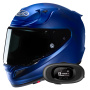 Casque Integral HJC RPHA 12 Semi Flat Metalic Blue+ Kit bluetooth 5R Lite Solo