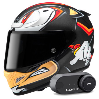 Casque Integral HJC RPHA 12 Shadow The Hedgehog MC1SF + Kit Bluetooth Lokui K30