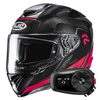 Casque Integral HJC RPHA 72 Carbon Fynex MC1 + Kit Bluetooth 5S Solo