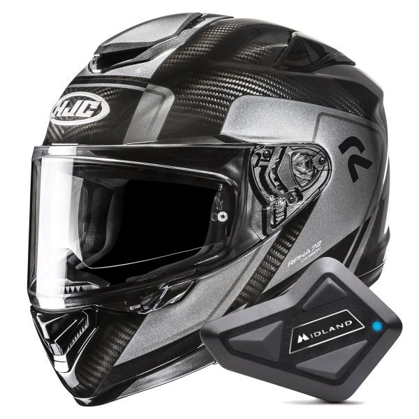 Casque Integral HJC RPHA 72 Carbon Fynex MC5 + Kit Bluetooth BT Mini