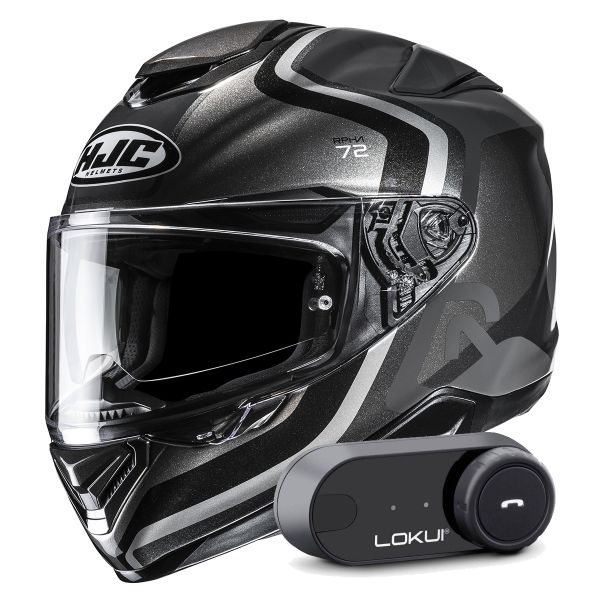 Casque Integral HJC RPHA 72 Ernem MC5 + Kit Bluetooth Lokui K30