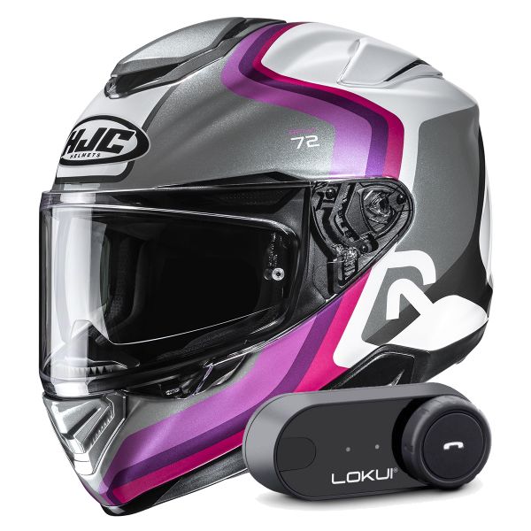 Casque Integral HJC RPHA 72 Ernem MC8 + Kit Bluetooth Lokui K30