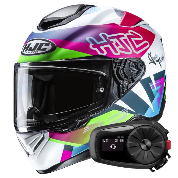Casque Integral HJC RPHA 72 Goldy MC84SF + Kit Bluetooth 5S Solo