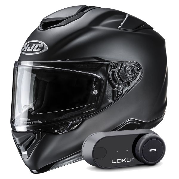 Casque Integral HJC RPHA 72 Matte Black + Kit Bluetooth Lokui K30