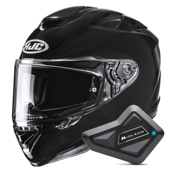 Casque Integral HJC RPHA 72 Metal Black + Kit Bluetooth BT Mini