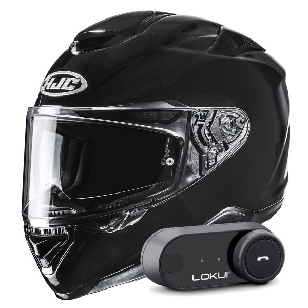 Casque Integral HJC RPHA 72 Metal Black + Kit Bluetooth Lokui K30