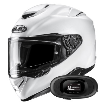 Casque Integral HJC RPHA 72 Pearl White + Kit bluetooth 5R Lite Solo