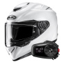 Casque Integral HJC RPHA 72 Pearl White + Kit Bluetooth 5S Solo