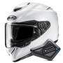 Casque Integral HJC RPHA 72 Pearl White + Kit Bluetooth BT Mini