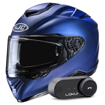 Casque Integral HJC RPHA 72 Semi Flat Metallic Blue + Kit Bluetooth Lokui K30 Casque Integral HJC RPHA 72 Semi Flat Metallic Blue + Kit Bluetooth Lokui K30