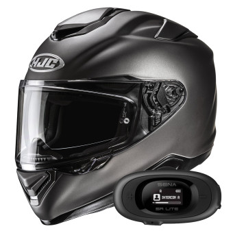 Casque Integral HJC RPHA 72 Semi Flat Titanium + Kit bluetooth 5R Lite Solo