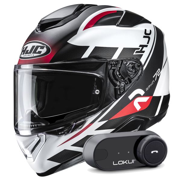 Casque Integral HJC RPHA 72 Value MC1SF + Kit Bluetooth Lokui K30