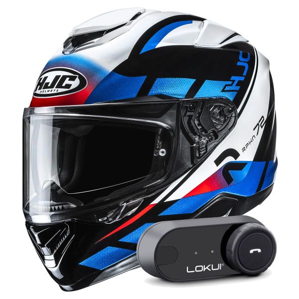 Casque Integral HJC RPHA 72 Value MC21 + Kit Bluetooth Lokui K30